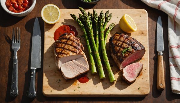 La viande blanche et rouge apporte le fer indispensable ici